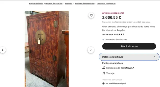 Armario Chino Antiguo Siglo XIX