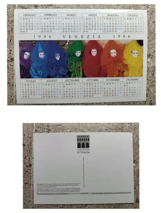 Calendario Postale Venezia 1996