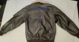 Cazadora Piel Redskins Aviador Marrón