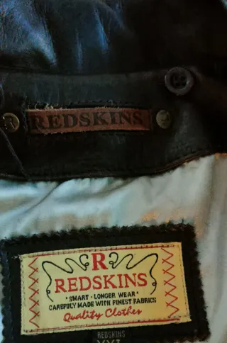 Cazadora Piel Redskins Aviador Marrón