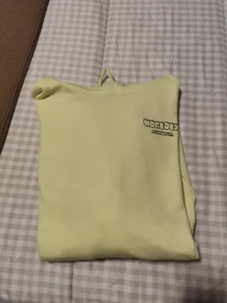 Sudadera H&M Color Verde Lima Talla L.