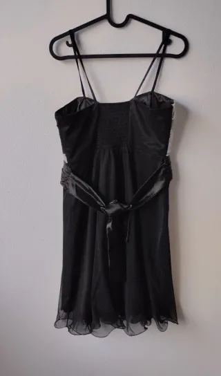 Vestido de fiesta negro y blanco