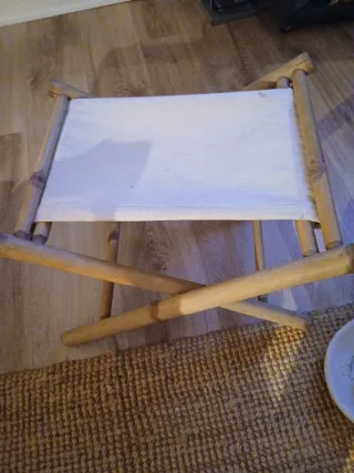 Reposapiés de bambú y tela