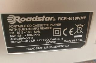 Lote repuestos RoadStar RCR-4618WMP