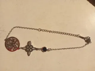 Pulsera triple protección plata y onix