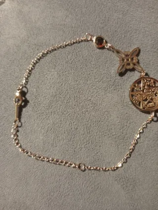 Pulsera triple protección plata y onix