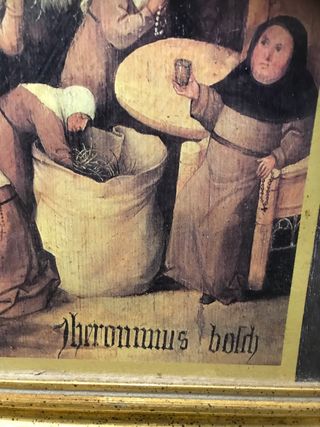 Cuadro antiguo El Jardín de las Delicias