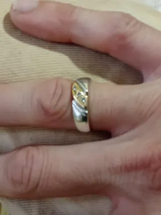 Anillo Plata 925 y Oro 18k Talla 15