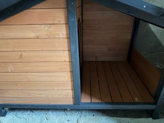 Pet Rocky Caseta de Madera con Patio para perros