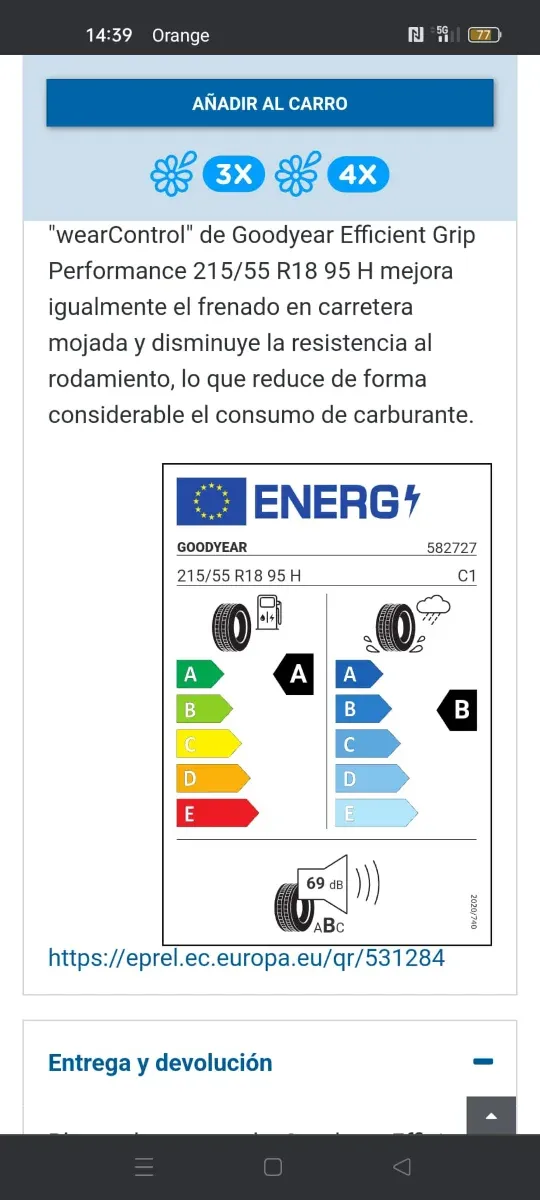 Neumáticos Goodyear 215/55 R 18 95H