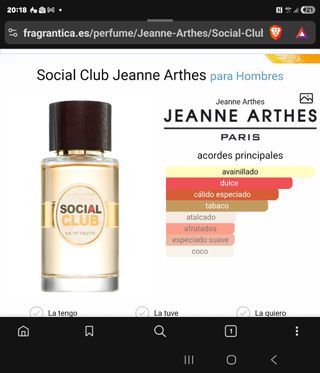Perfume Jeanne Arthes Social Club 100ml
