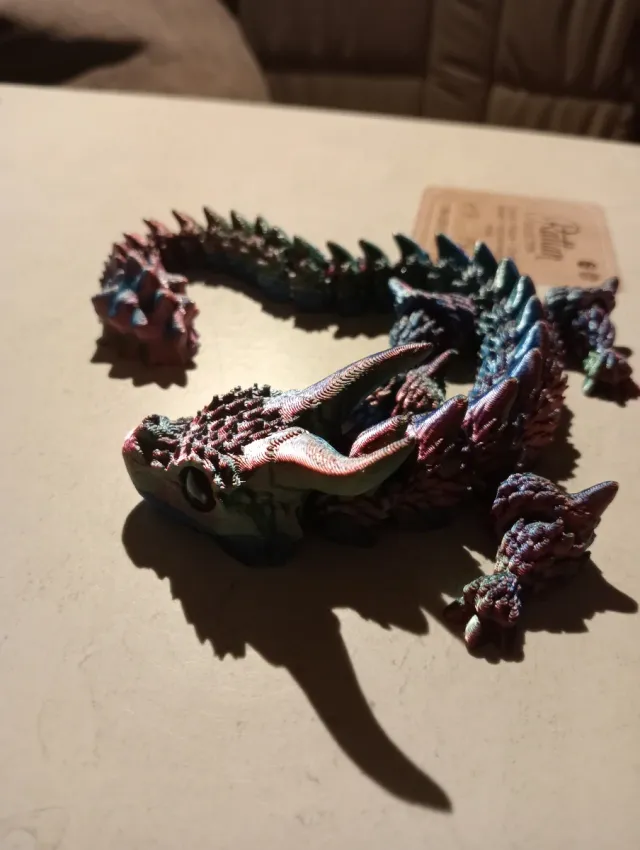 Dragón 3D Impreso Giratorio 31cm