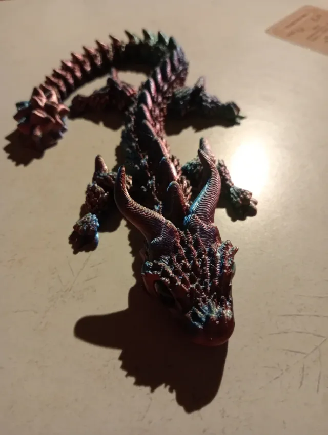Dragón 3D Impreso Giratorio 31cm