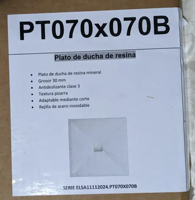 Plato de ducha resina blanco