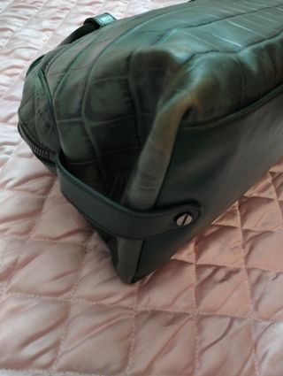 Borsa Borbonese verde coccodrillo