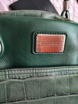 Borsa Borbonese verde coccodrillo