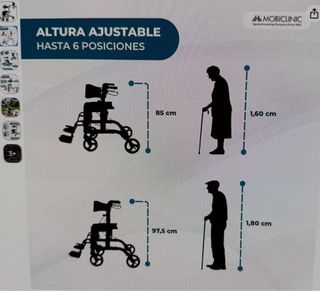 Andador Plegable con Asiento y Reposapiés