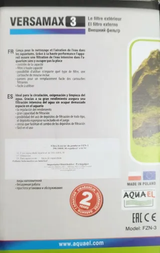 Filtro cascada Aquael Versamax 3
