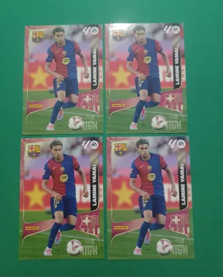 4 Cromos Lamine Yamal FC Barcelona Panini