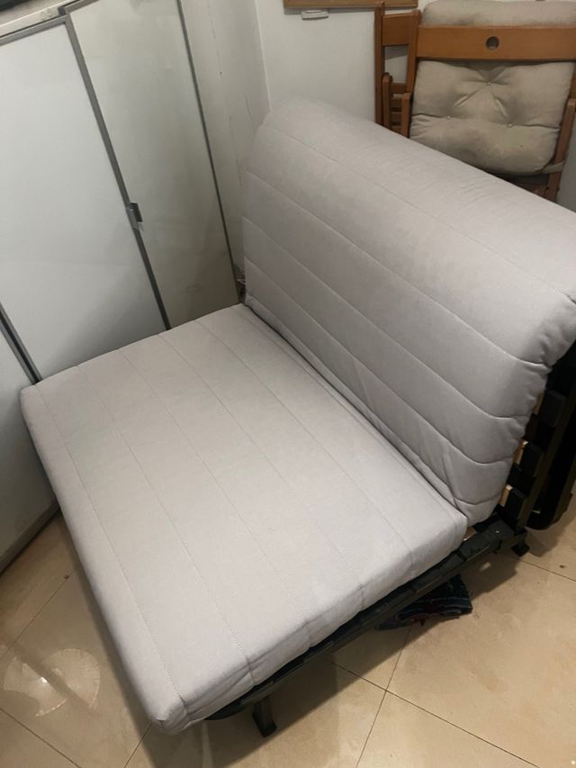 Sillón cama individual gris