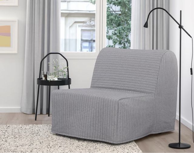 Sillón cama individual gris