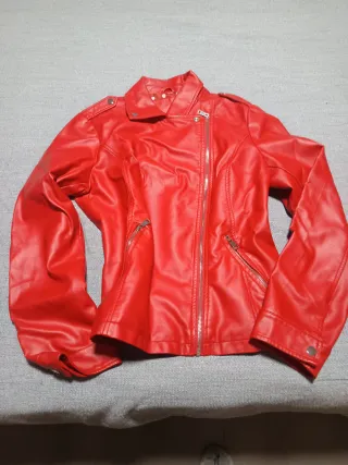 Cazadora Biker Roja Talla XL