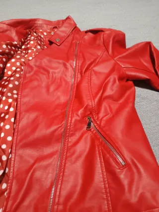 Cazadora Biker Roja Talla XL