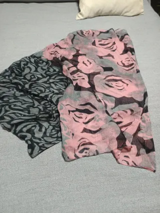 Lote 5 pañuelos diferentes tamaños y colores