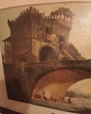 Quadro Hubert Robert - Il vecchio ponte