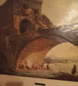 Quadro Hubert Robert - Il vecchio ponte