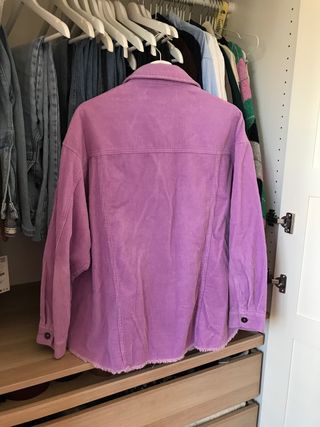 Sobrecamisa pana lila ZARA