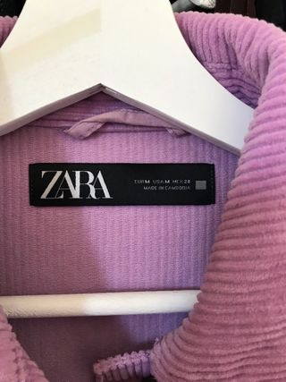 Sobrecamisa pana lila ZARA
