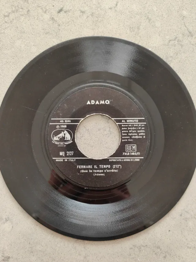 Vinile 45 giri Adamo - Fermare il tempo