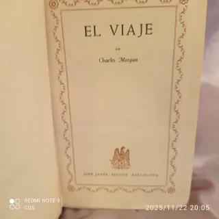 LIBRO "EL VIAJE" DE CHARLES MORGAN
