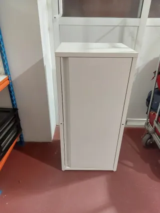 Armario Metálico Blanco 1 Puerta con baldas
