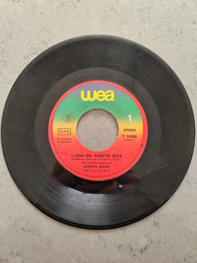 Vinile 45 giri Loretta Goggi L'aria del sabato ser