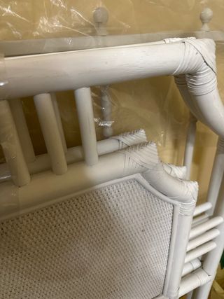 Cabeceros de Bambú y ratán Blanco 90cm preciosos