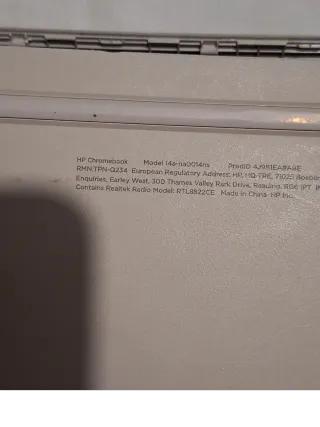 HP Chromebook 14a-na0014ns Plata