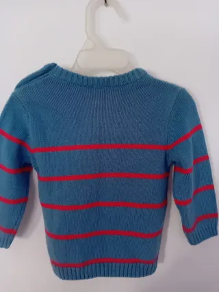 Jersey rayas azul y rojo bebé