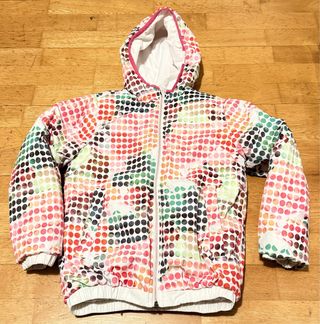 Traje de esquí para niña con capucha reversible