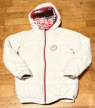 Traje de esquí para niña con capucha reversible