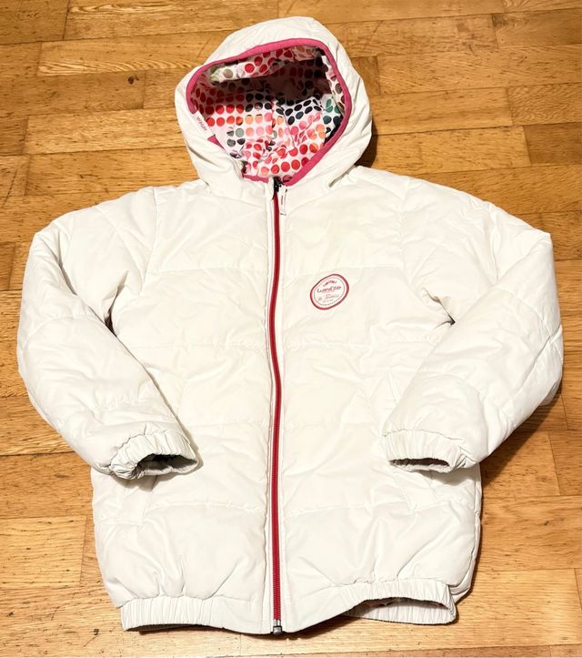 Traje de esquí para niña con capucha reversible