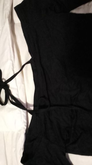 Camiseta negra lazo trasero M mujer
