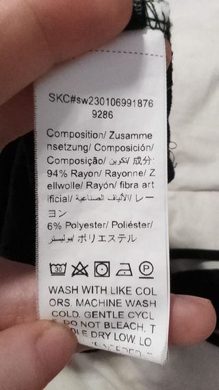 Camiseta negra lazo trasero M mujer