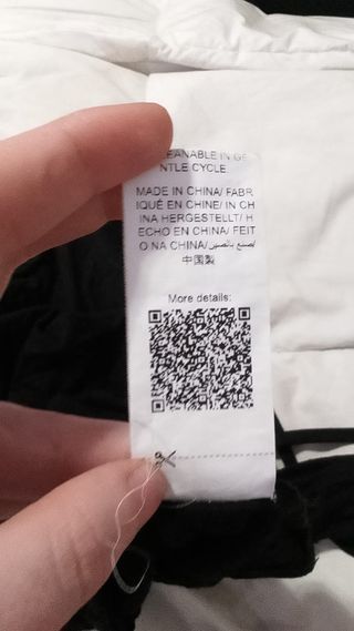 Camiseta negra lazo trasero M mujer