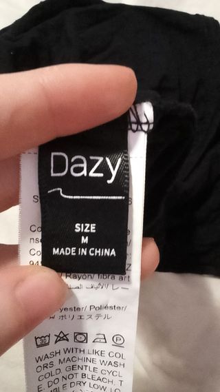 Camiseta negra lazo trasero M mujer