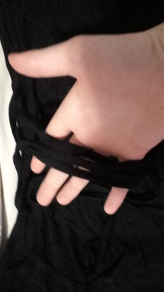 Camiseta negra lazo trasero M mujer