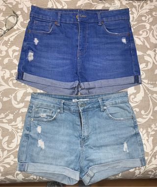 Bermudas vaqueras mujer azules