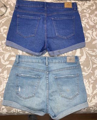 Bermudas vaqueras mujer azules