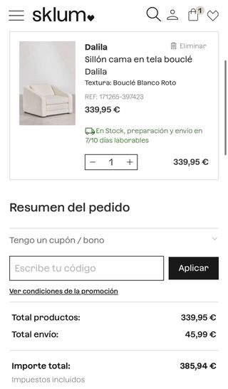 Sillón cama Sklum NUEVO